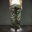 High Street Fashion Men Camouflage Denim Ankle Banded Pants