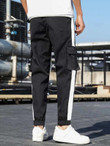 Men Contrast Sideseam Flap Pocket Side Cargo Pants