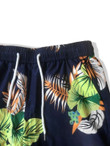 Men Tropical Print Drawstring Waist Pants