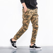 Men Cargo Pants Cotton Casual Skinny Military Tactical Slim Stretch Pants