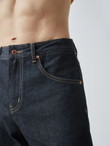 Men Slant Pocket Tapered Jeans