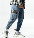 Men Jogger Jeans Fashion Patchwork Cool Streetwear Style