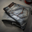 Brand Design Men Jeans Retro Fashion Biker Jean