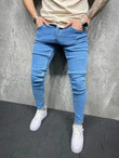 Men Pocket Skinny Jeans