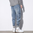 Men Jogger Jeans Loose Fit Streetwear Fashion Casual Side Pocket Design