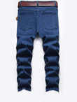 Men Zip Fly Solid Jeans Without Chain