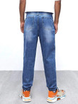 Men Pocket Patched Ripped Jeans