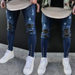 New Arrivals Fashion Men's Washed Ripped Destroyed Jeans