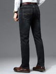 Men Solid Fitted Straight Jeans