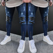 New Arrivals Fashion Men's Washed Ripped Destroyed Jeans