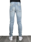 Men Ripped Button Front Pocket Detail Jeans