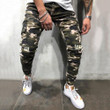 Men Skinny Jeans Side Striped Camouflage Print Hip Hop Fashion Jeans