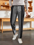 Men Two Tone Tapered Jeans