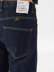 Men Patched Pocket Washed Carrot Jeans