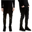 New Arrival Hip Hop Black Ripped Men Jeans With Holes