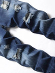 Men Ripped Bleach Wash Jeans
