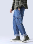 Men Flap Pocket Jeans