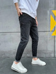 Men Letter Graphic Pockets Detail Skinny Jeans