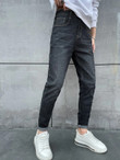 Men Letter Graphic Pockets Detail Skinny Jeans