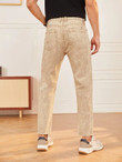 Men Space Dye Pocket Side Jeans