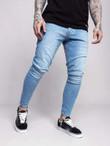 Men Washed Cropped Skinny Jeans
