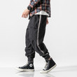 Fashion Men Jeans Retro Cargo Streetwear Loose Fit Stripe Hip Hop Jogger Jeans