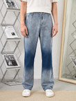 Men Slant Pocket Ombre Jeans