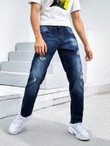 Men Washed Ripped Straight Leg Jeans