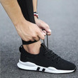Men flying and weaving breathable fashion sport sneakers