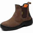 Men Boots Breathable Steel Toe Cow Suede Leather Anti-slip Boots
