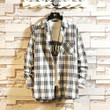 Best Seller Men's Long Sleeve Fashion Classic Plaid Loose Casual Shirt
