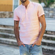 Men's Linen Short Sleeve Casual Loose Shirt