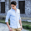 Men fashion long sleeve slim fit shirt
