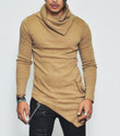 Men's High-necked Sweaters Unique Design Solid Color
