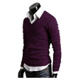 Men Sweater New Fashion Long Sleeve  V-Neck Tops Loose Solid Fit Knitting Sweater
