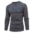 Men's pullover cotton knit fashion warm boutique Slim O-neck long sleeve sweater