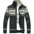 Men Sweater Cashmere Slim Fat Wool Knitted With Fashion Zipper