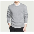 Men Pullover Solid Color High Quality Cotton Knitted Casual Fashion Design