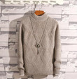 Men Argyle Sweater Top Brand Design Fashion Cooton Wool Knitted