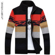 Men Knitted Sweater Fashion Brand Design Spliced Casual Cardigan