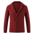 New Design Men Sweater Knitting Long Sleeve Solid Color Slim Fit V-neck Hooded Cardigan