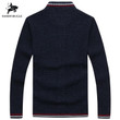 Men Cotton Sweater Fashion Brand Zipper Patchwork Striped Cardigan