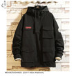 Men Jacket Multi-Pocket Hooded Tooling Streetwear Cargo Jacket