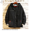 Men Jacket Casual Cool Fashion Streetwear Solid Color Hooded Jacket
