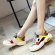 Women Vulcanize Shoes Thick Bottom Breathable Lace Up Sneakers