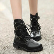 Women Boots New Fashion Punk Gothic Style Lace Up Belts Round Toe Motorcycle Boots