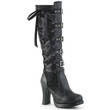 Women Kee High Boots Long Tube Leather Punk Gothic Classic High Heel Knight Boots