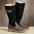 Classic Fashion Women Boots Plush Warm Kneel High Luxry Patchwork Boots