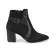 Women Fashion Suede Leather Black Ankle Boots