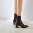Women Ankle Boots Sexy High Heel Elastic Soft Leather Boots